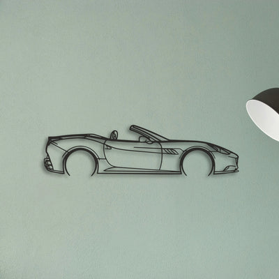Ferrari California Classic Silhouette Metal Wall Art - Tinvibe