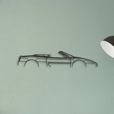 Ferrari F355 Spider Classic Silhouette Metal Wall Art - Tinvibe