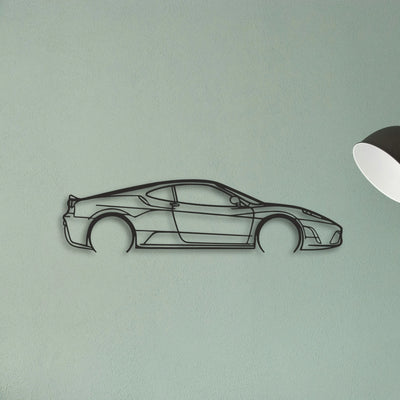 Ferrari F430 Scuderia Classic Silhouette Metal Wall Art - Tinvibe