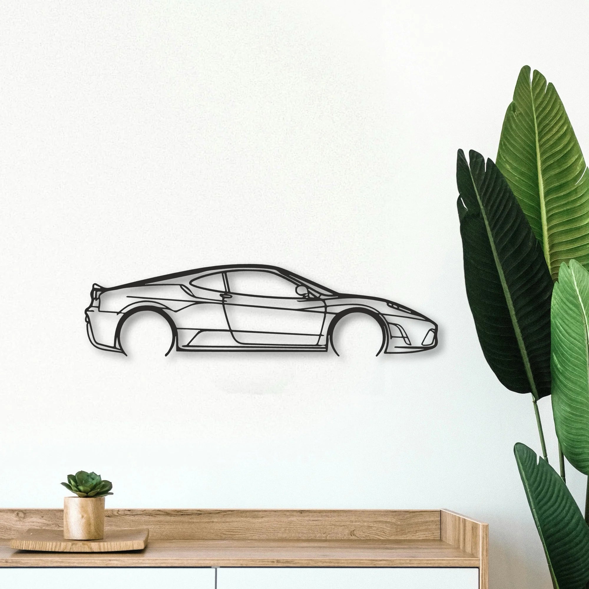 Ferrari F430 Scuderia Classic Silhouette Metal Wall Art - Tinvibe