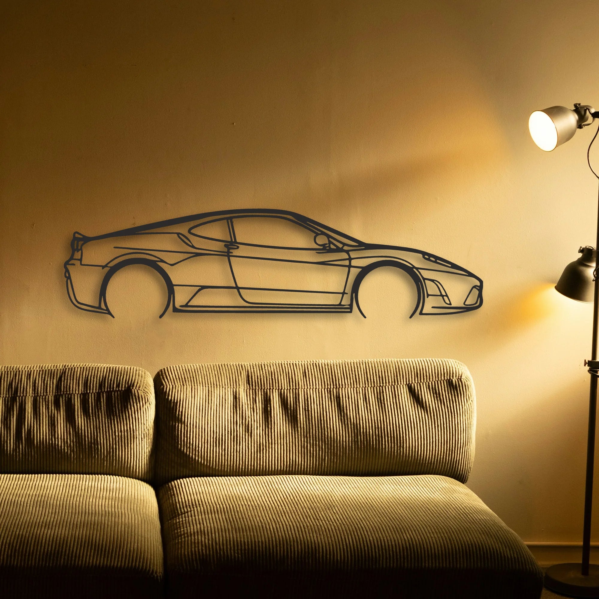 Ferrari F430 Scuderia Classic Silhouette Metal Wall Art - Tinvibe