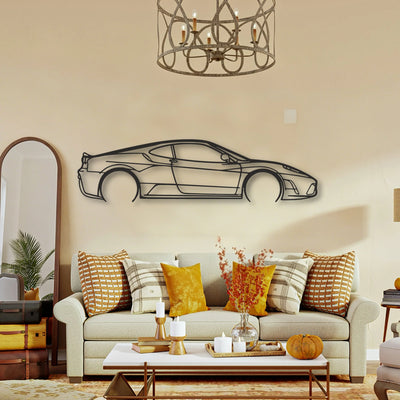 Ferrari F430 Scuderia Classic Silhouette Metal Wall Art - Tinvibe