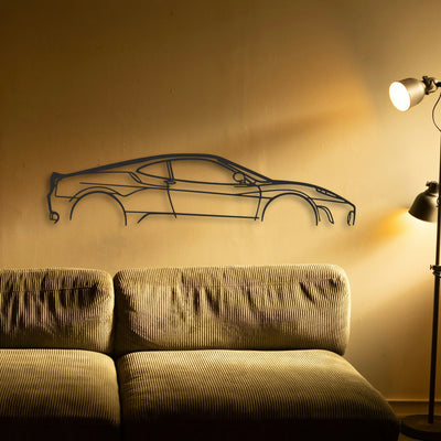 Ferrari F430 Classic Silhouette Metal Wall Art - Tinvibe