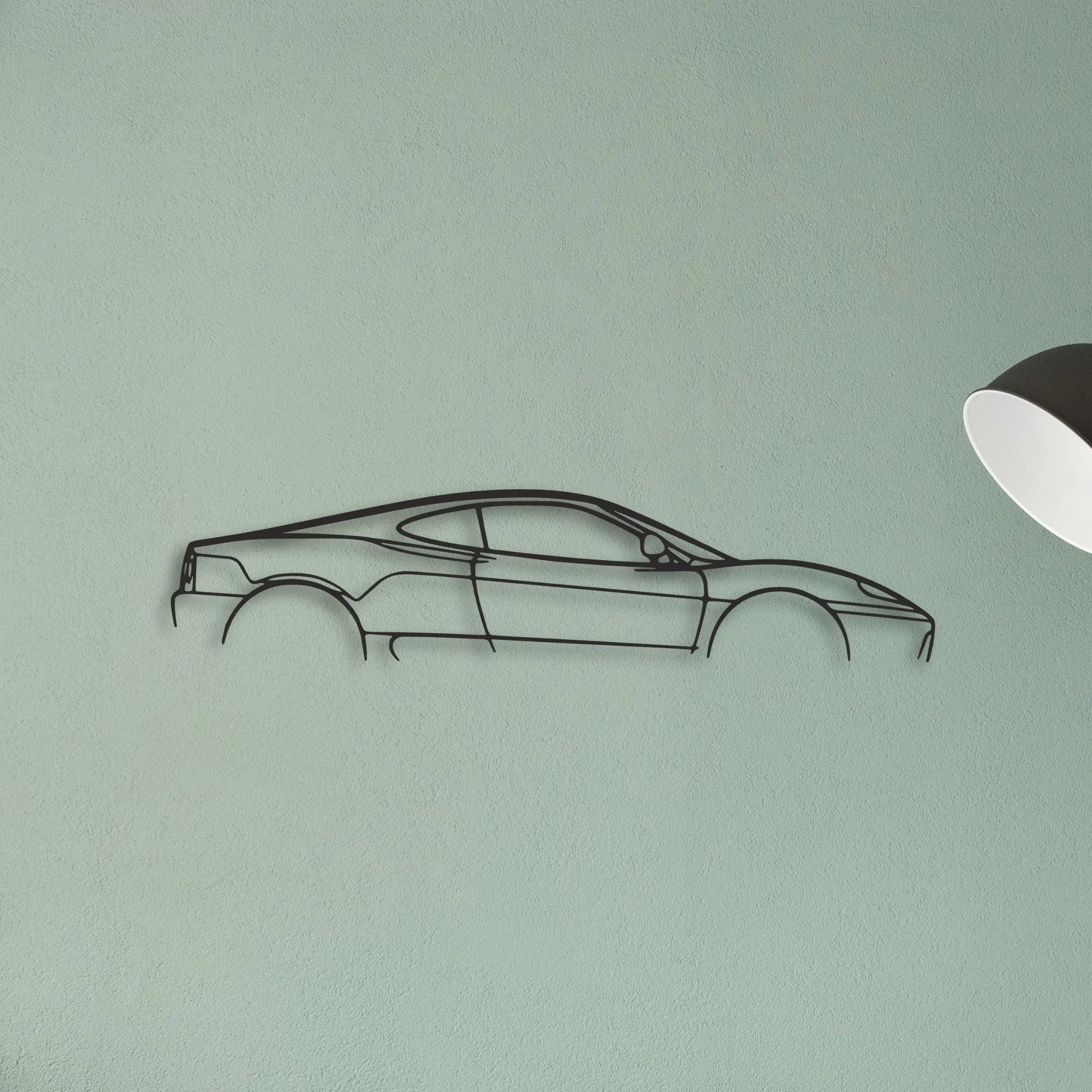 Ferrari 360 Modena Classic Silhouette Metal Wall Art - Tinvibe