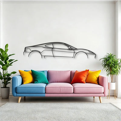 Ferrari 360 Modena Classic Silhouette Metal Wall Art - Tinvibe