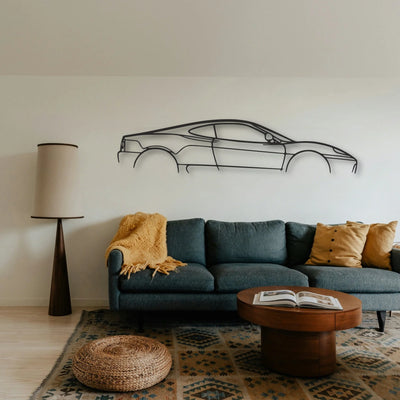 Ferrari 360 Modena Classic Silhouette Metal Wall Art - Tinvibe