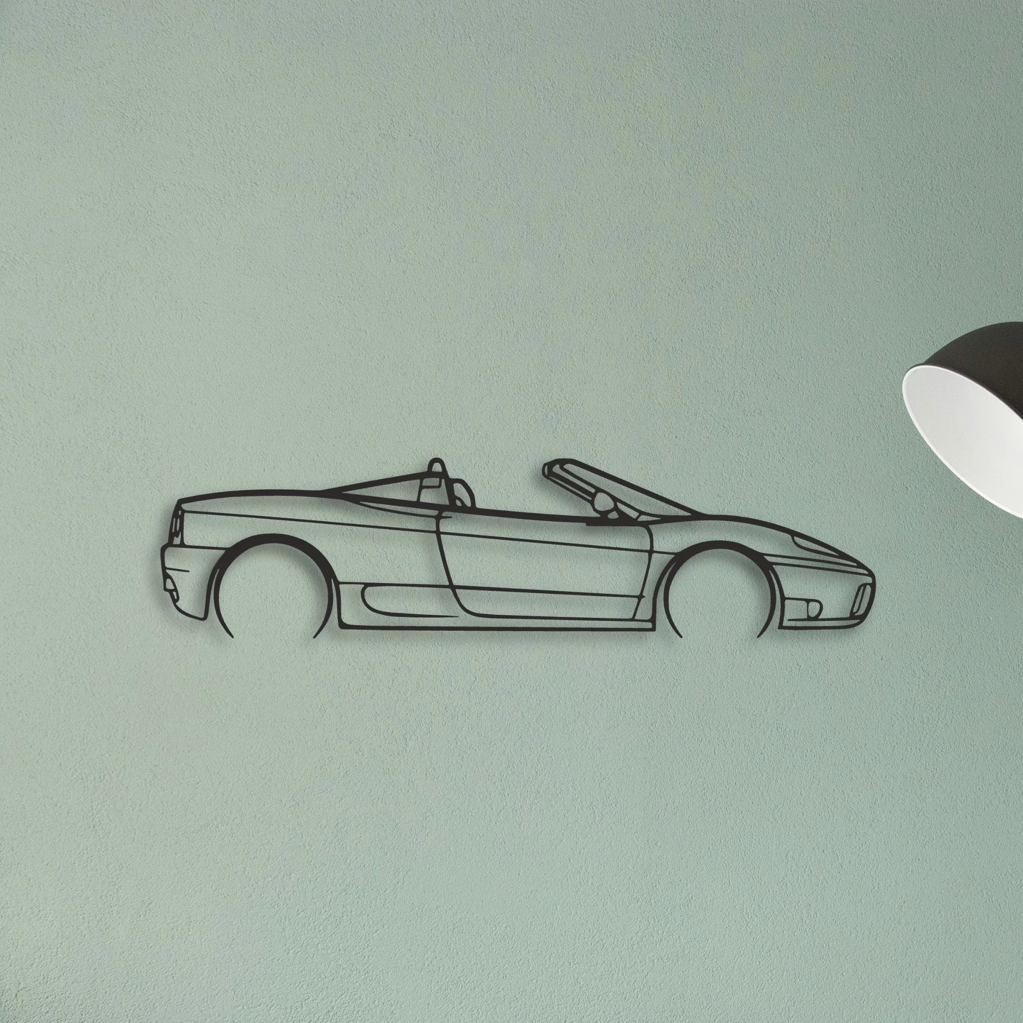 Ferrari 360 Spider Classic Silhouette Metal Wall Art - Tinvibe