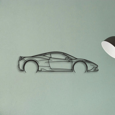 Ferrari 458 Speciale Classic Silhouette Metal Wall Art - Tinvibe