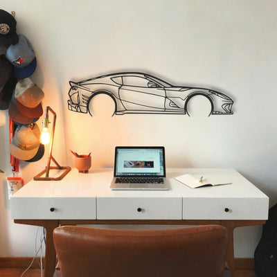 Ferrari 812 F12 Classic Silhouette Metal Wall Art - Tinvibe