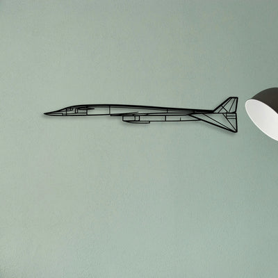Fighter Jet Classic Aircraft Silhouette Metal Wall Art - Tinvibe