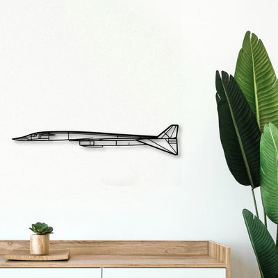Fighter Jet Classic Aircraft Silhouette Metal Wall Art - Tinvibe