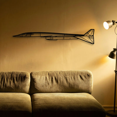 Fighter Jet Classic Aircraft Silhouette Metal Wall Art - Tinvibe