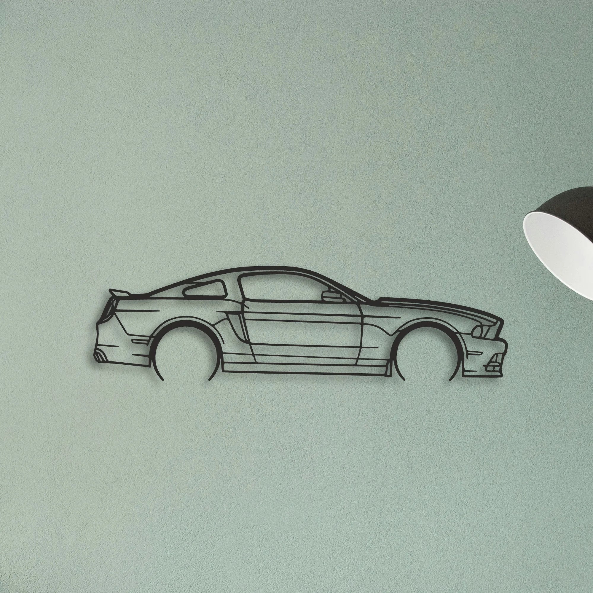 Ford Mustang GT 2013 Classic Silhouette Metal Wall Art - Tinvibe