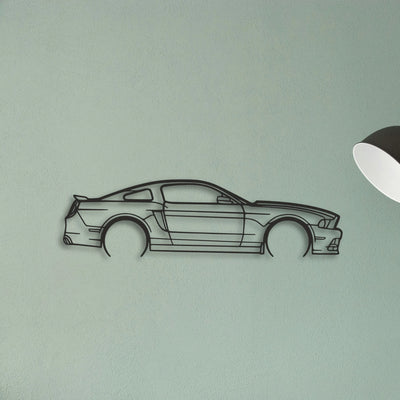 Ford Mustang GT 2013 Classic Silhouette Metal Wall Art - Tinvibe