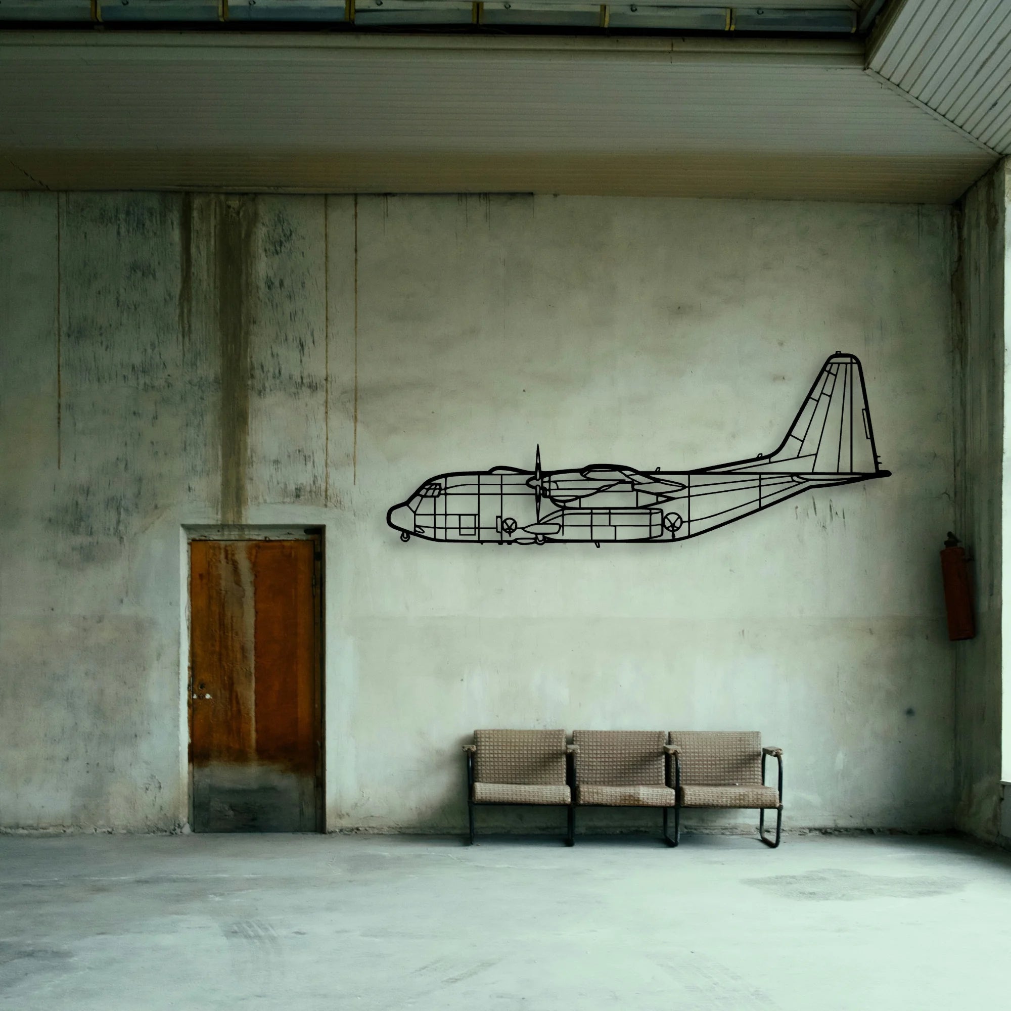 G550 Classic Aircraft Silhouette Metal Wall Art - Tinvibe