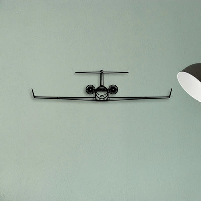 G650 2 Classic Aircraft Silhouette Metal Wall Art - Tinvibe