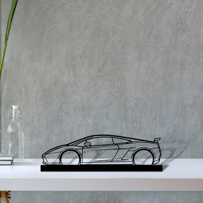 gallardo-superleggera-2007 Silhouette Metal Art Stand - Tinvibe