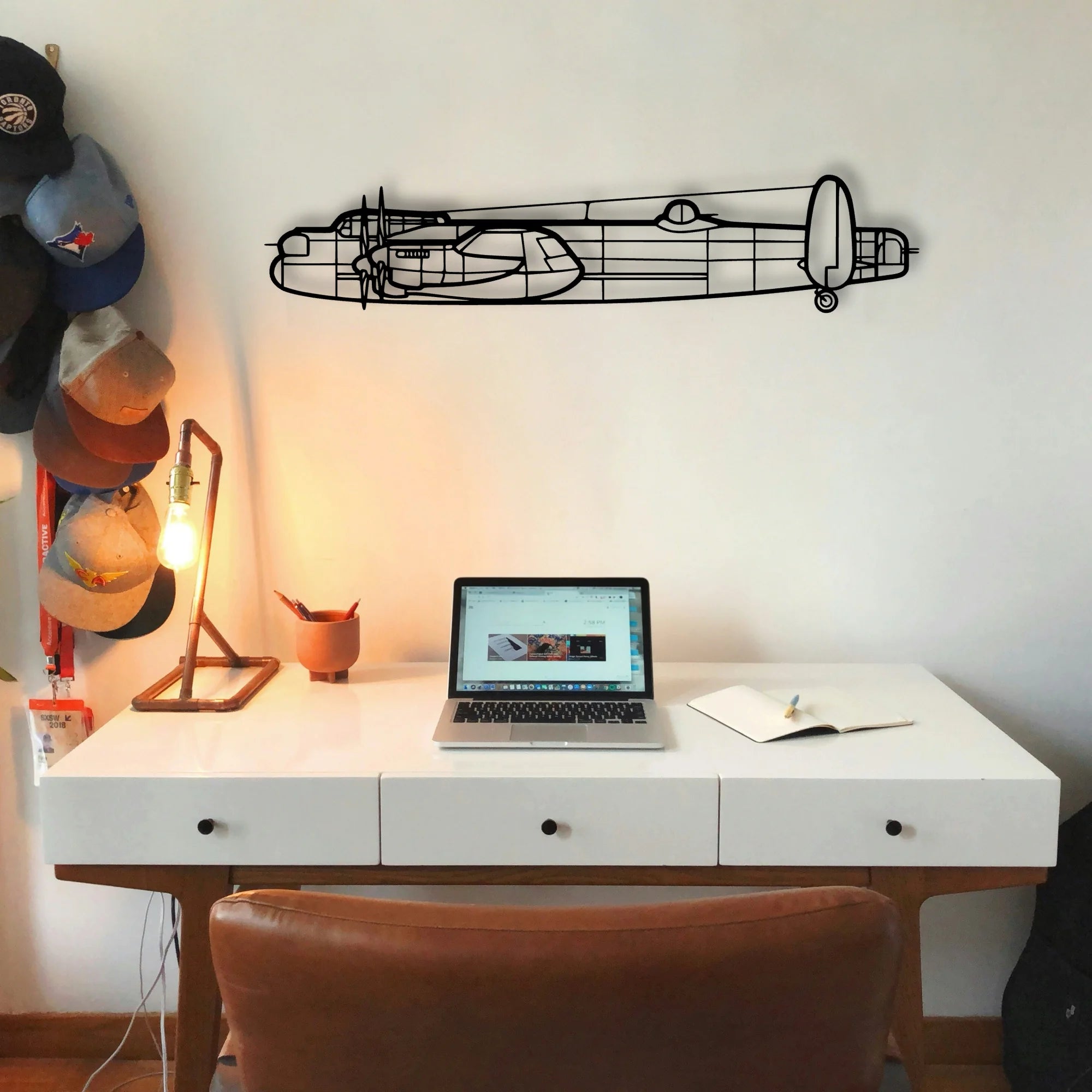 Global 7500 Classic Aircraft Silhouette Metal Wall Art - Tinvibe