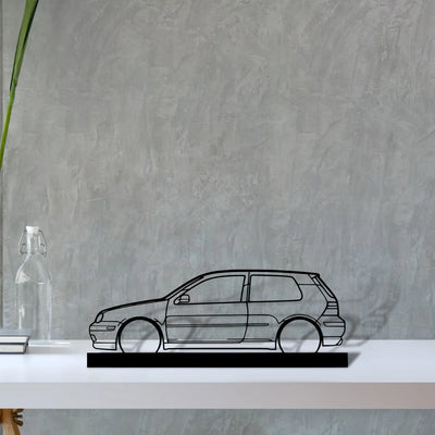 golf-gti-mk4 Silhouette Metal Art Stand - Tinvibe