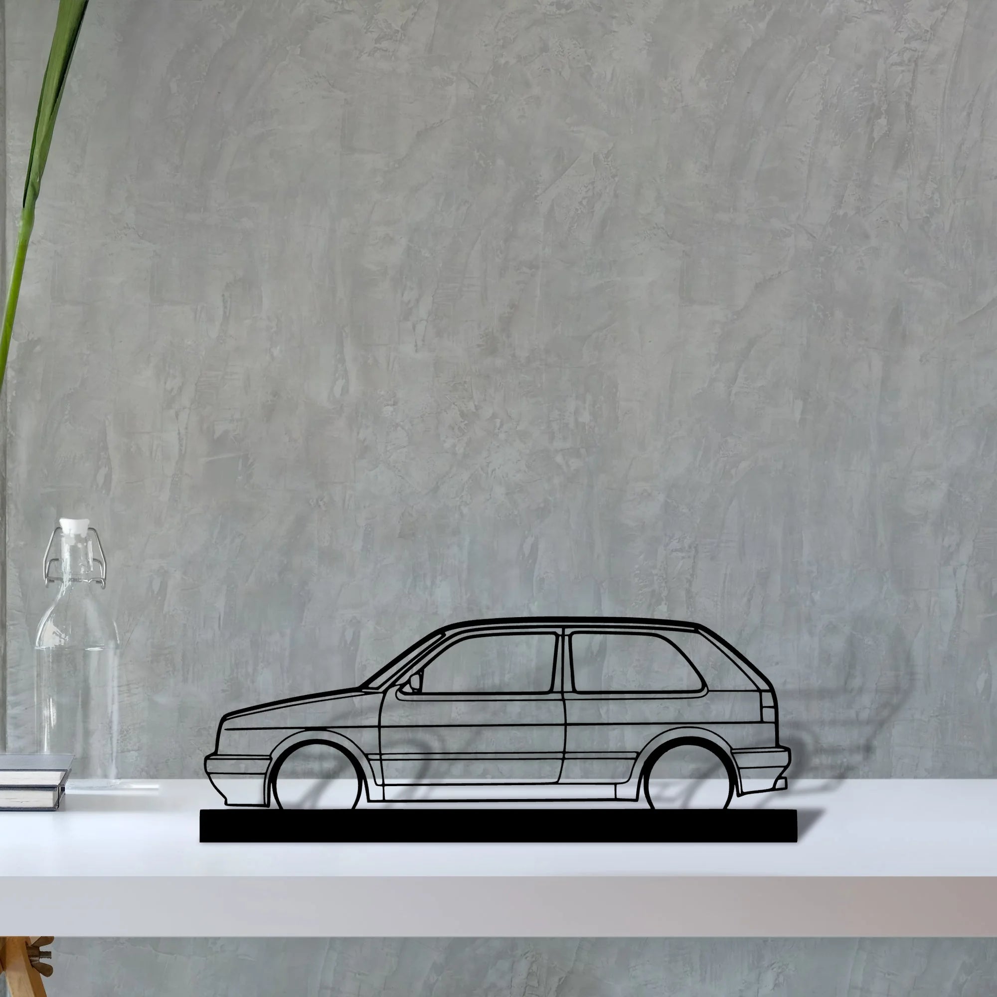 golf-mk2-gti Silhouette Metal Art Stand - Tinvibe