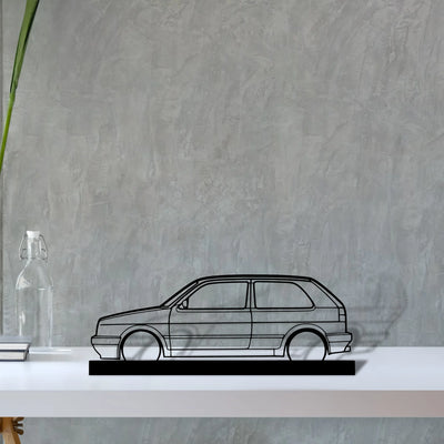 golf-mk2-gti Silhouette Metal Art Stand - Tinvibe