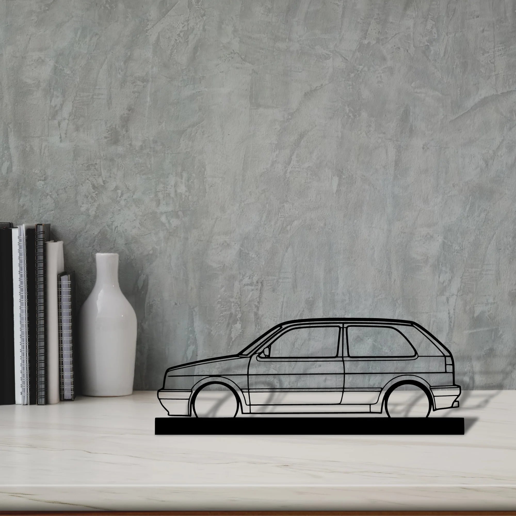 golf-mk2-gti Silhouette Metal Art Stand - Tinvibe