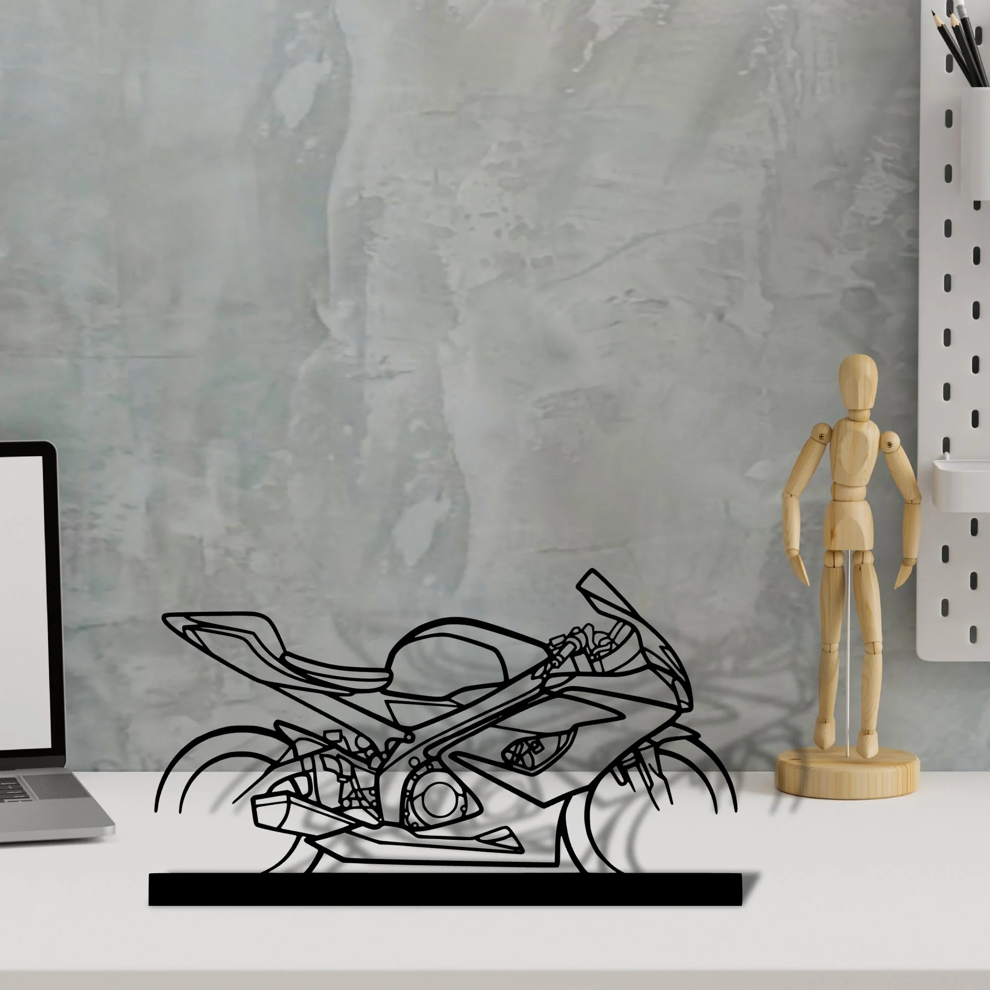 gsx-r-1000 Silhouette Metal Art Stand - Tinvibe
