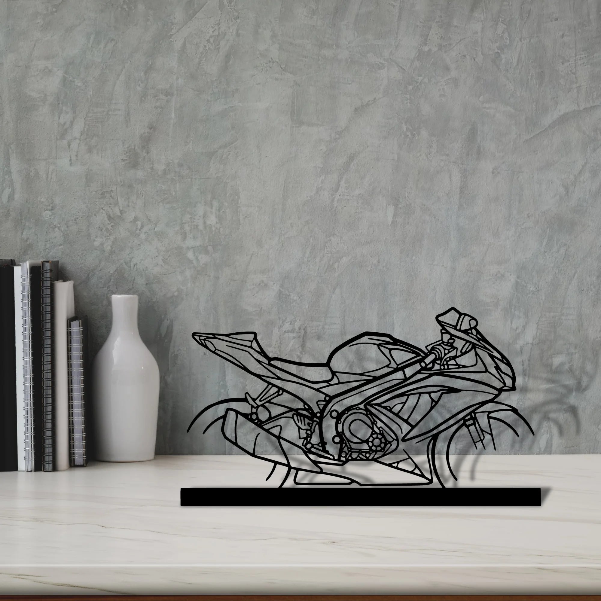 gsx-r Silhouette Metal Art Stand - Tinvibe