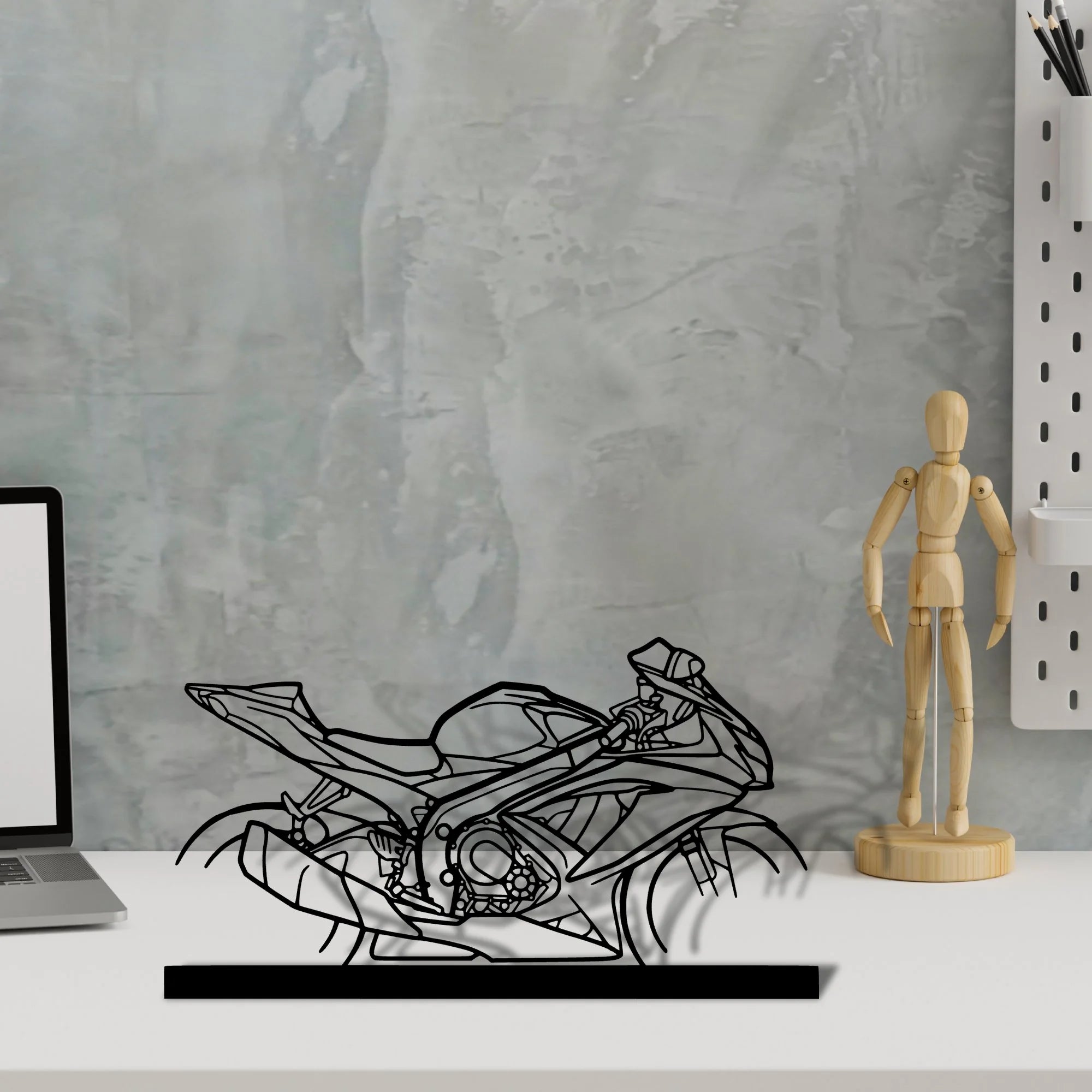 gsx-r Silhouette Metal Art Stand - Tinvibe