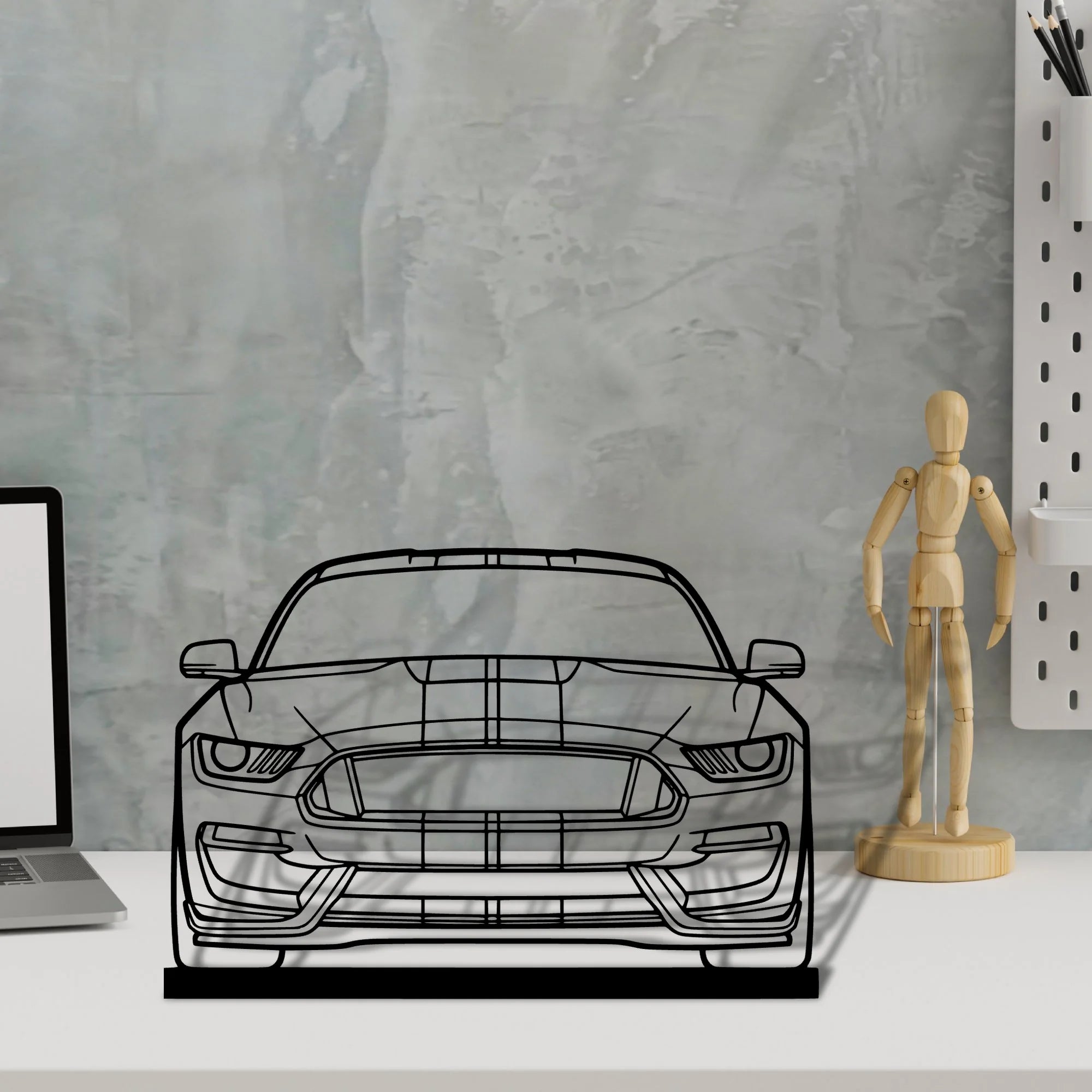 gt350 Silhouette Metal Art Stand - Tinvibe