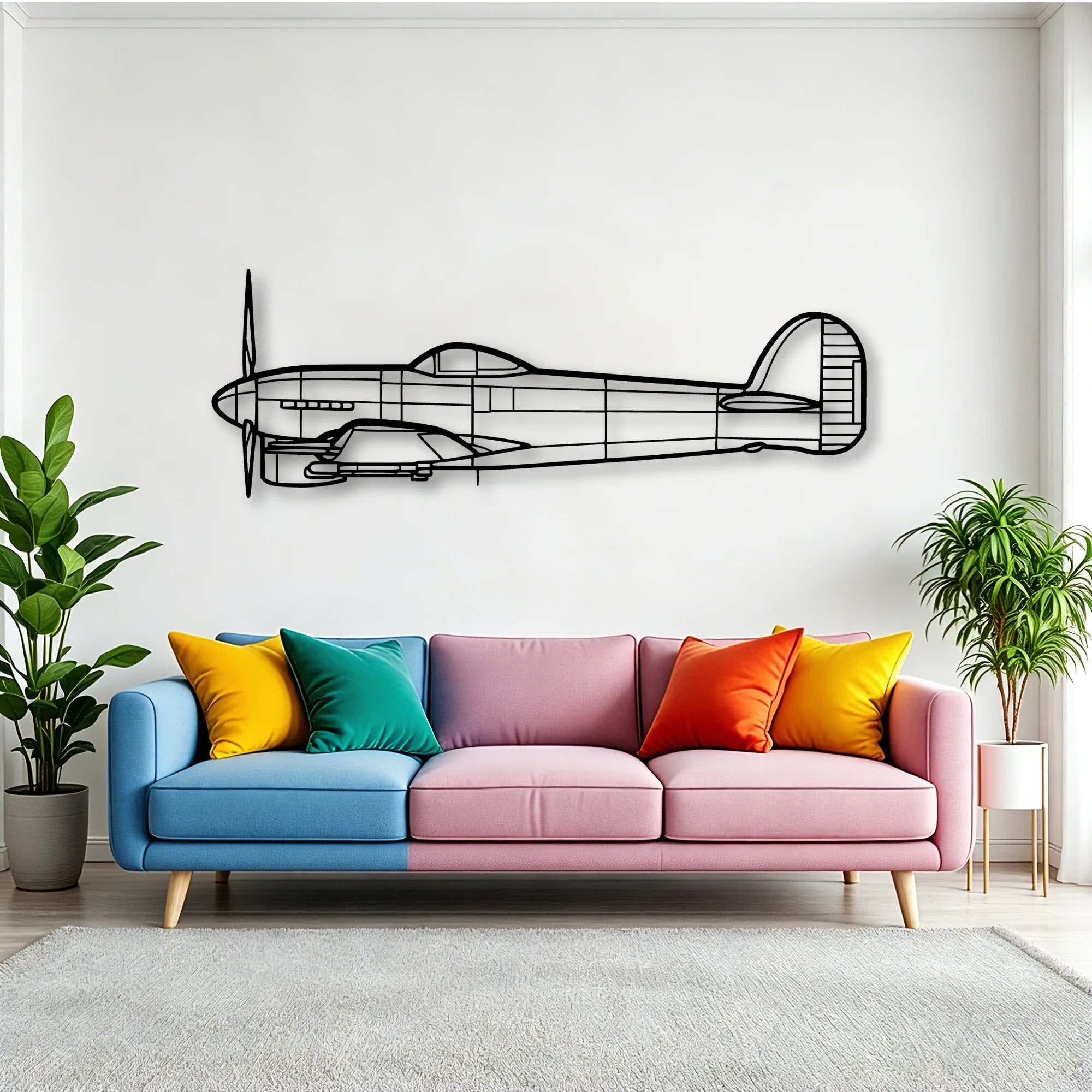 H145 Classic Aircraft Silhouette Metal Wall Art - Tinvibe
