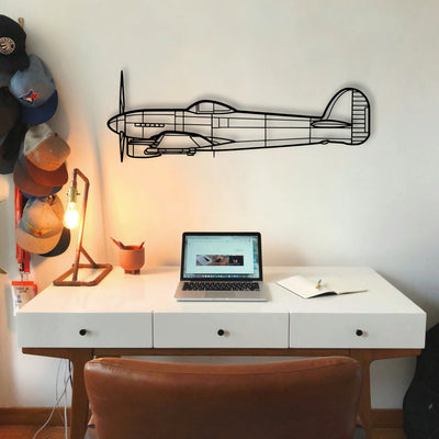 H145 Classic Aircraft Silhouette Metal Wall Art - Tinvibe