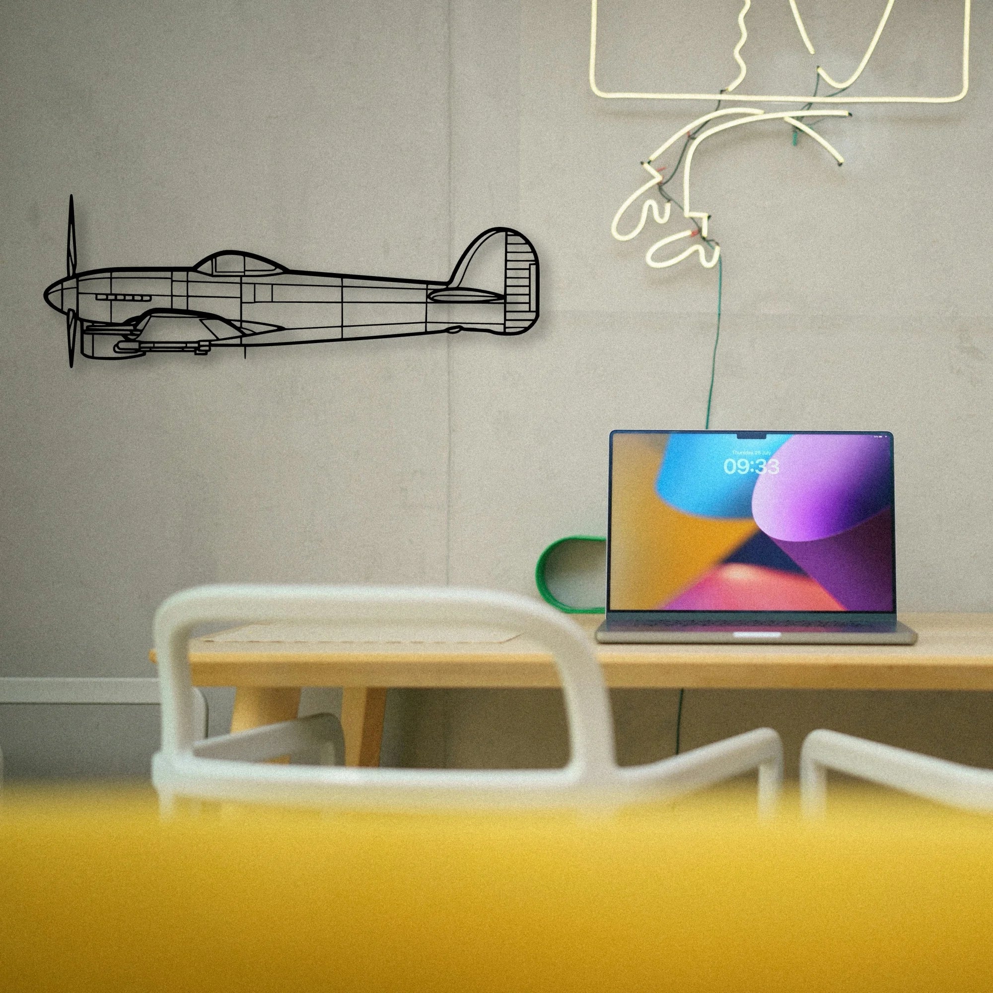 H145 Classic Aircraft Silhouette Metal Wall Art - Tinvibe