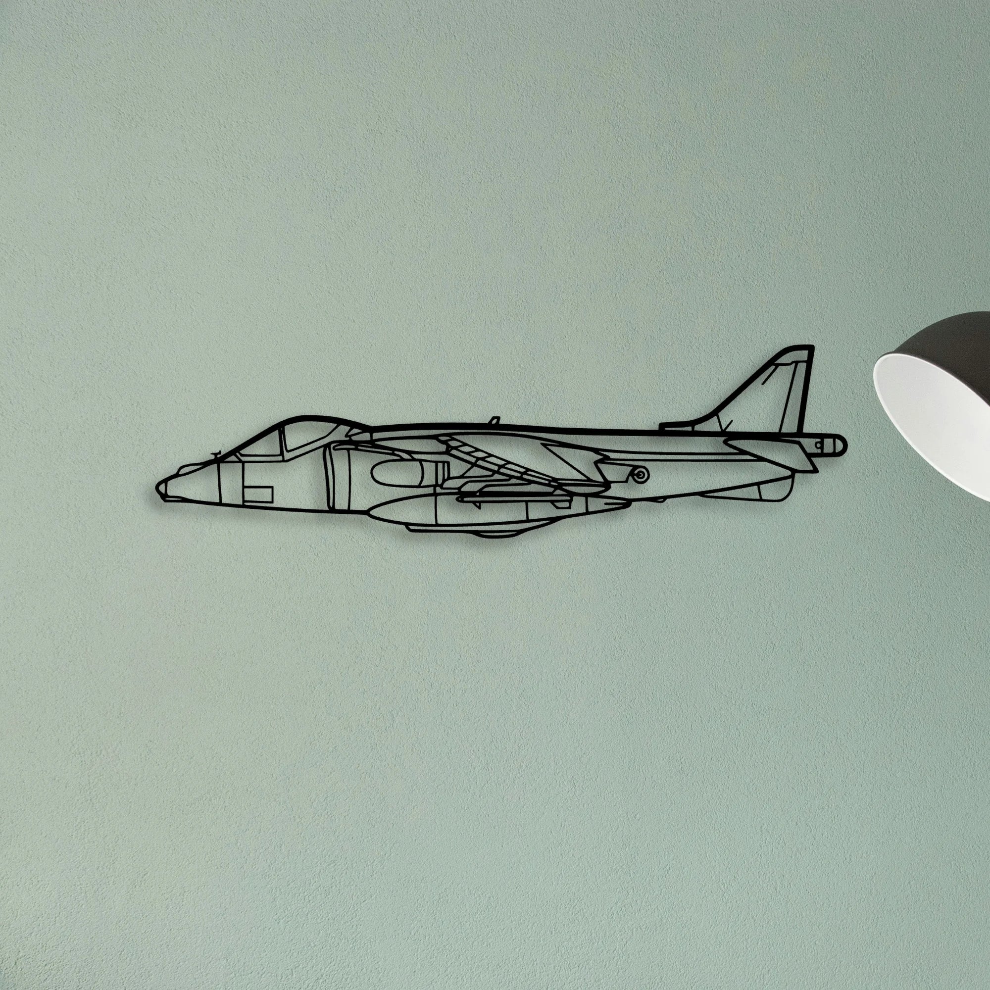 Harrier GR7 2 Classic Aircraft Silhouette Metal Wall Art - Tinvibe