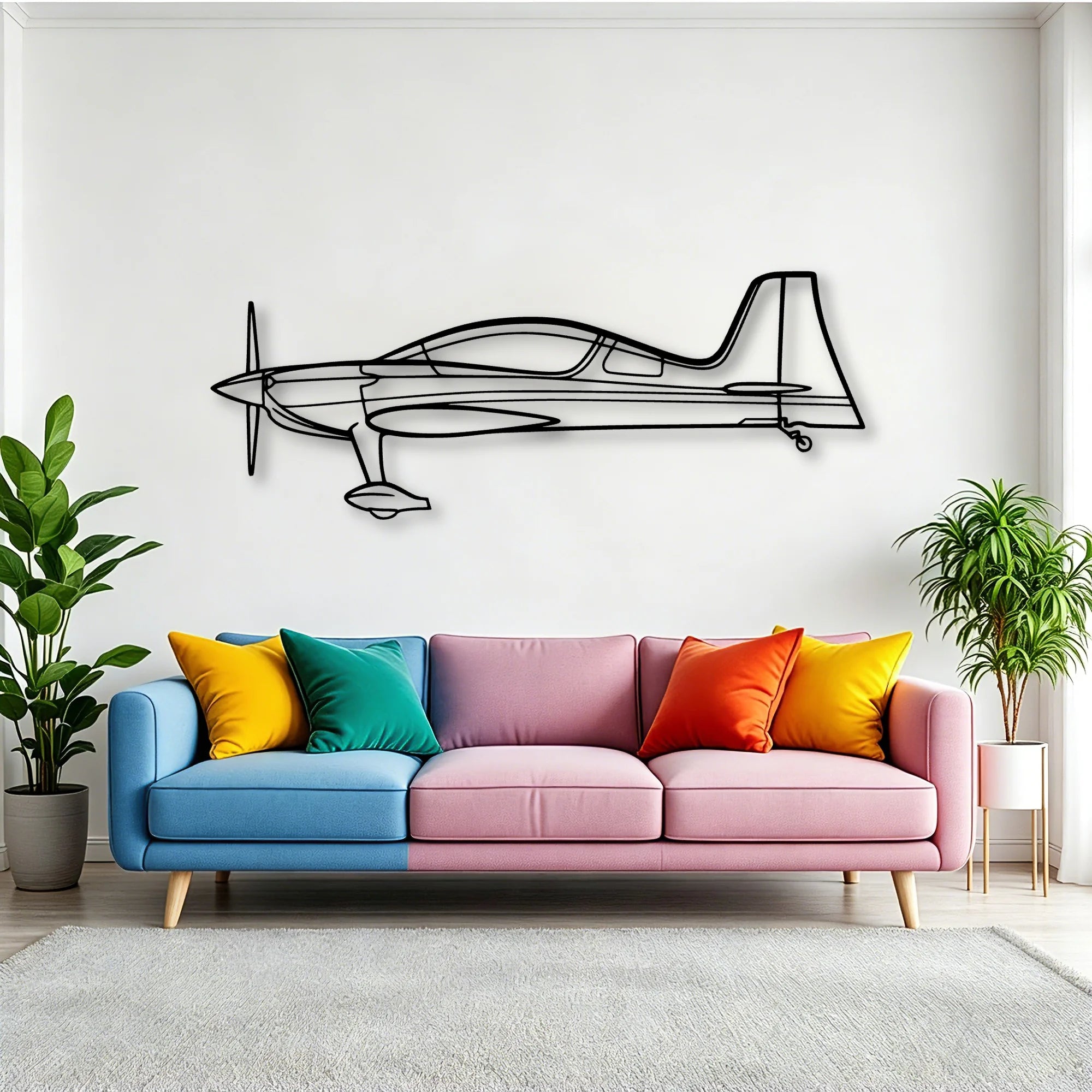 Harrier GR7 Classic Aircraft Silhouette Metal Wall Art - Tinvibe