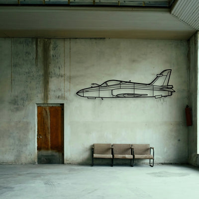 Hawk 200 Classic Aircraft Silhouette Metal Wall Art - Tinvibe