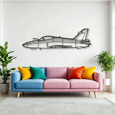 Hawk 200 Classic Aircraft Silhouette Metal Wall Art - Tinvibe