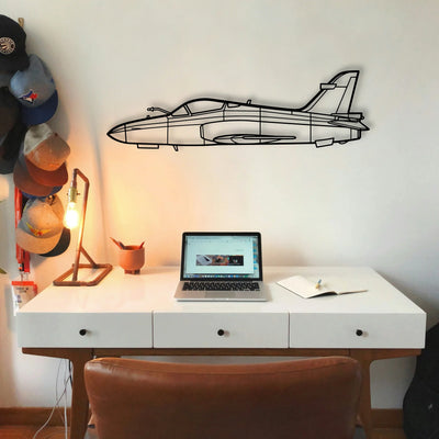 Hawk 200 Classic Aircraft Silhouette Metal Wall Art - Tinvibe