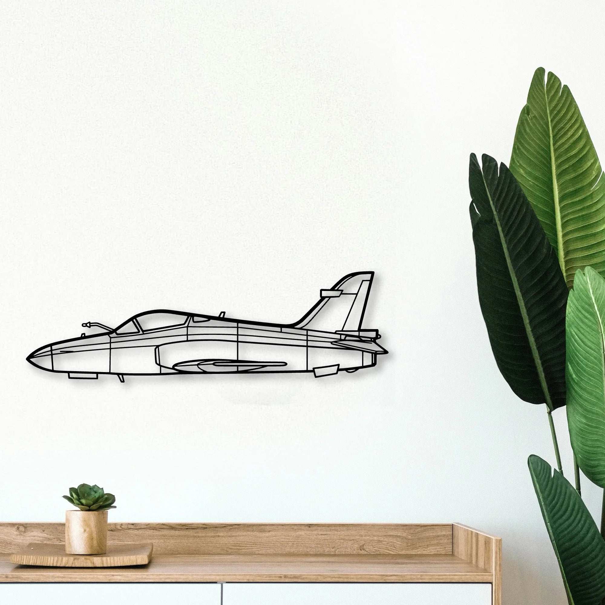 Hawk 200 Classic Aircraft Silhouette Metal Wall Art - Tinvibe