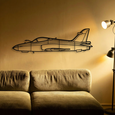 Hawk 200 Classic Aircraft Silhouette Metal Wall Art - Tinvibe