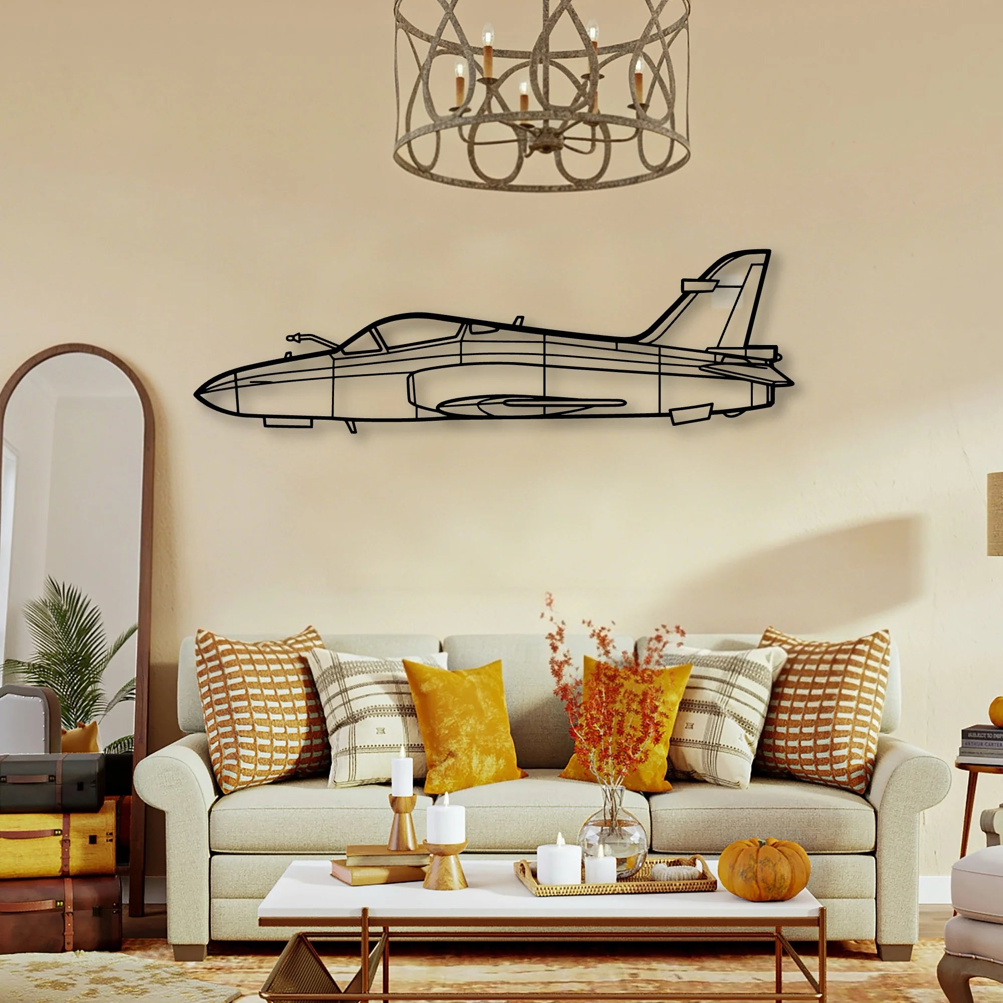 Hawk 200 Classic Aircraft Silhouette Metal Wall Art - Tinvibe