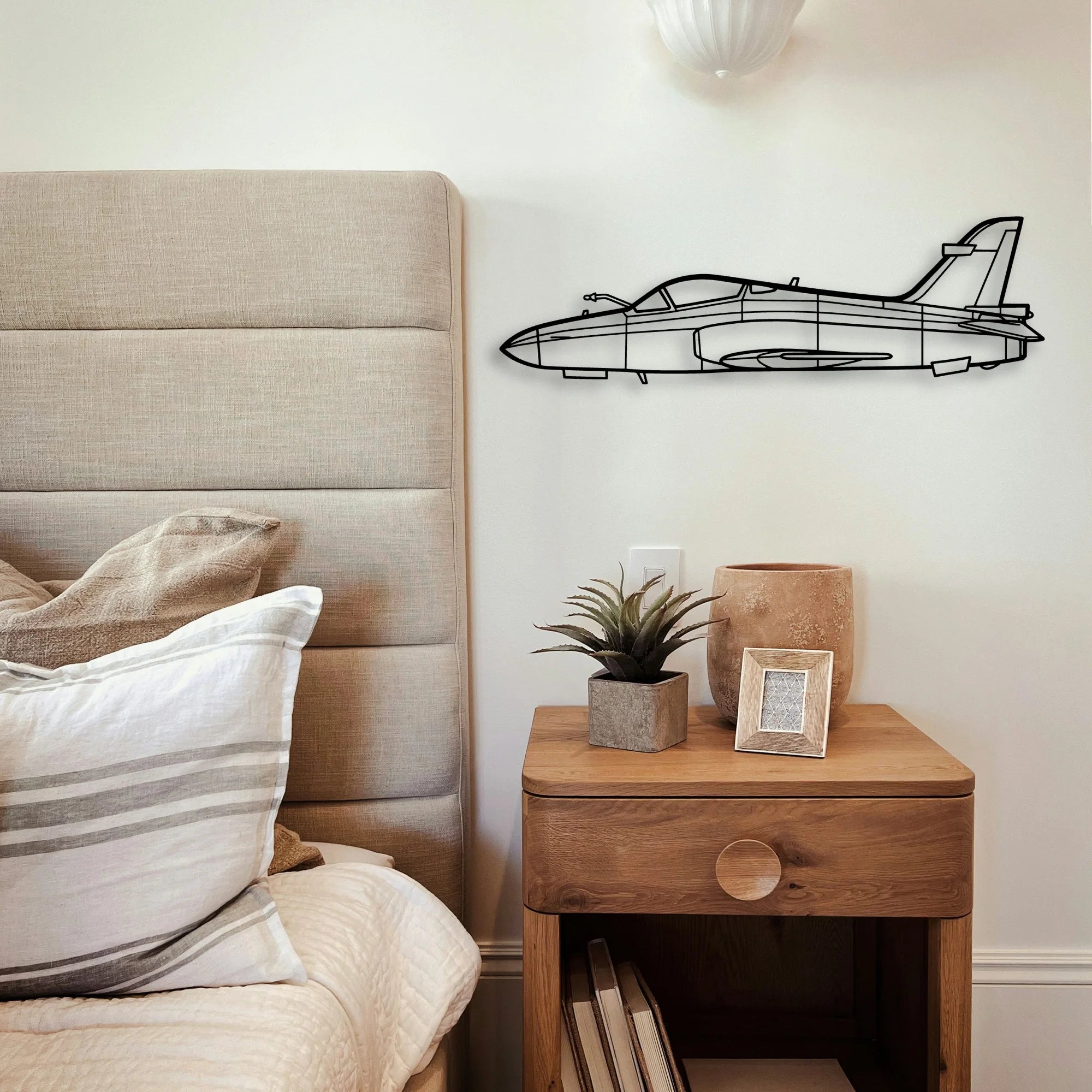 Hawk 200 Classic Aircraft Silhouette Metal Wall Art - Tinvibe