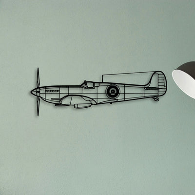 Hu 16B Albatross Classic Aircraft Silhouette Metal Wall Art - Tinvibe