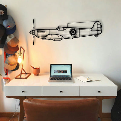 Hu 16B Albatross Classic Aircraft Silhouette Metal Wall Art - Tinvibe