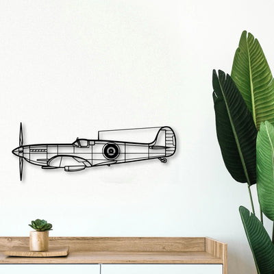 Hu 16B Albatross Classic Aircraft Silhouette Metal Wall Art - Tinvibe
