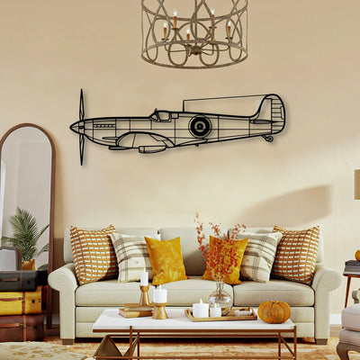 Hu 16B Albatross Classic Aircraft Silhouette Metal Wall Art - Tinvibe
