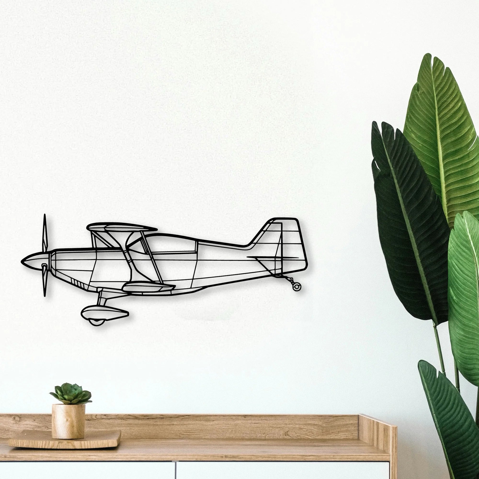 Husky A 1C Classic Aircraft Silhouette Metal Wall Art - Tinvibe