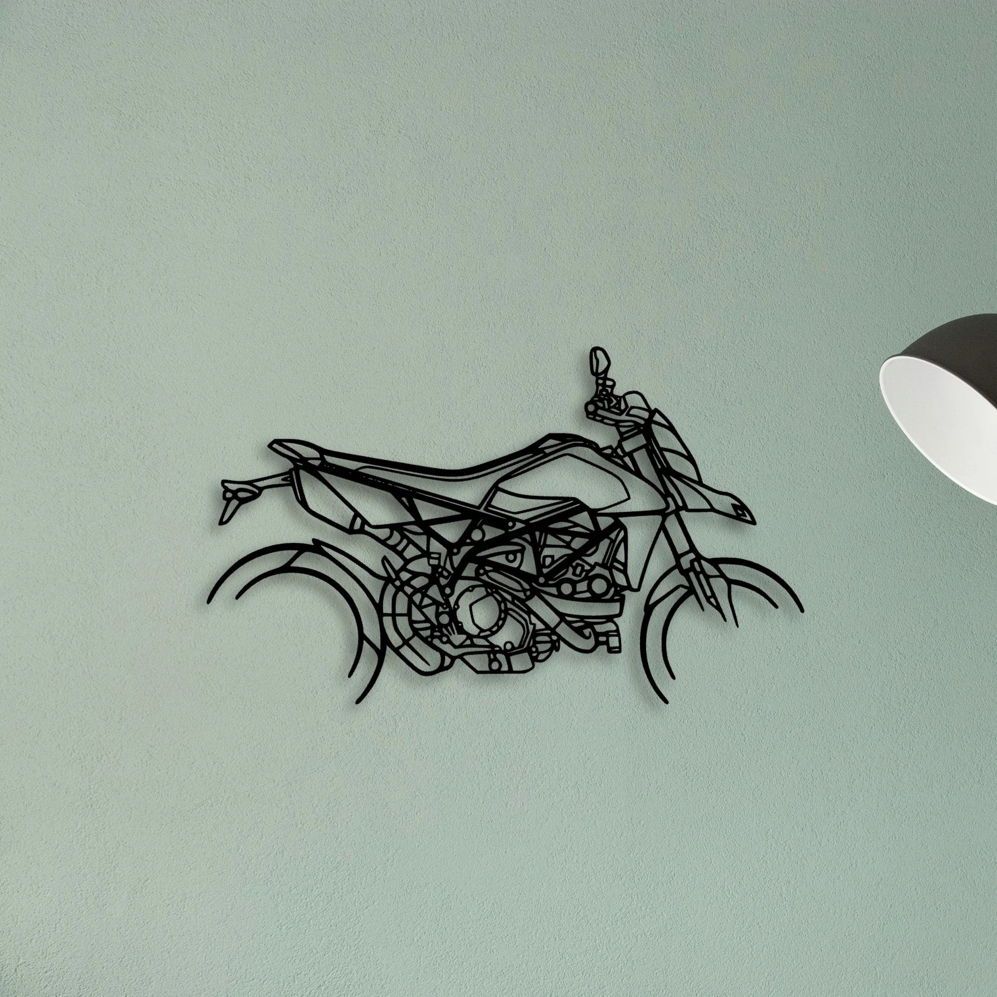 Hyper Motard 950 Rve Classic Motorcycle Silhouette Metal Wall Art - Tinvibe