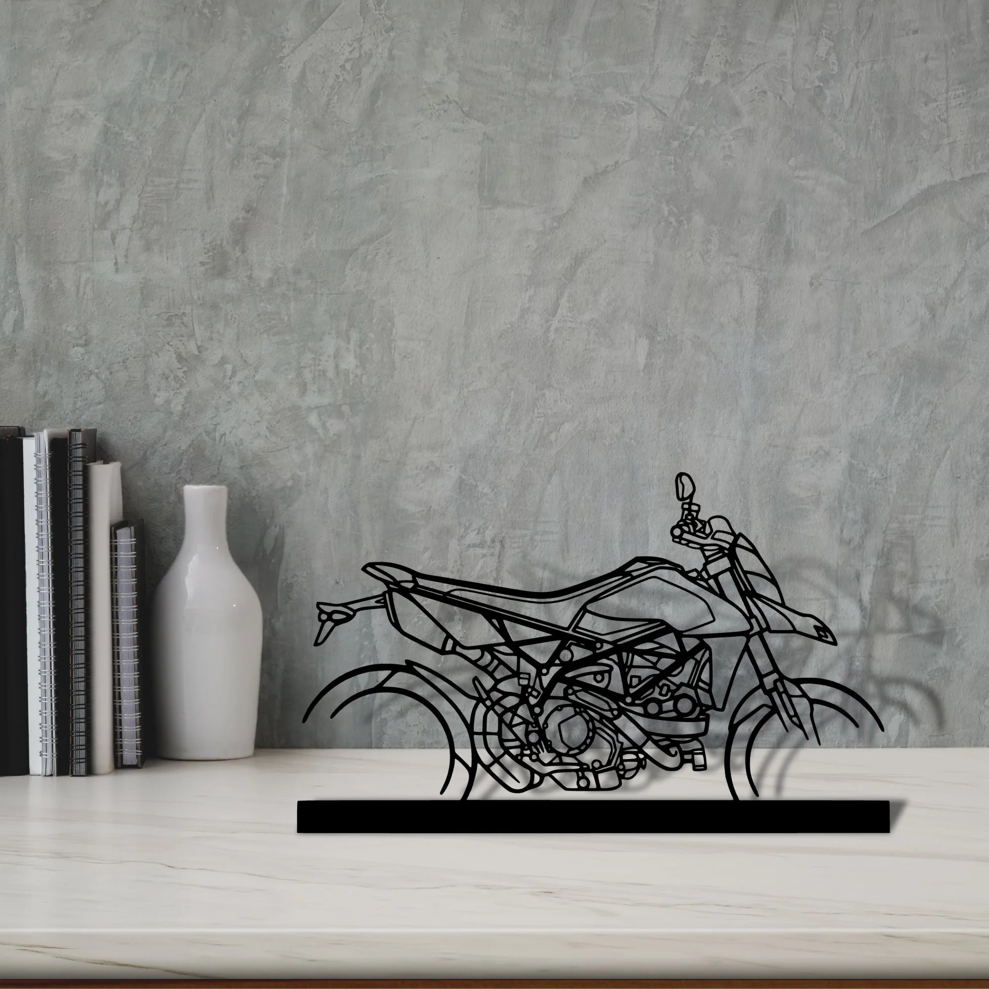 hyper-motard-950-rve Silhouette Metal Art Stand - Tinvibe