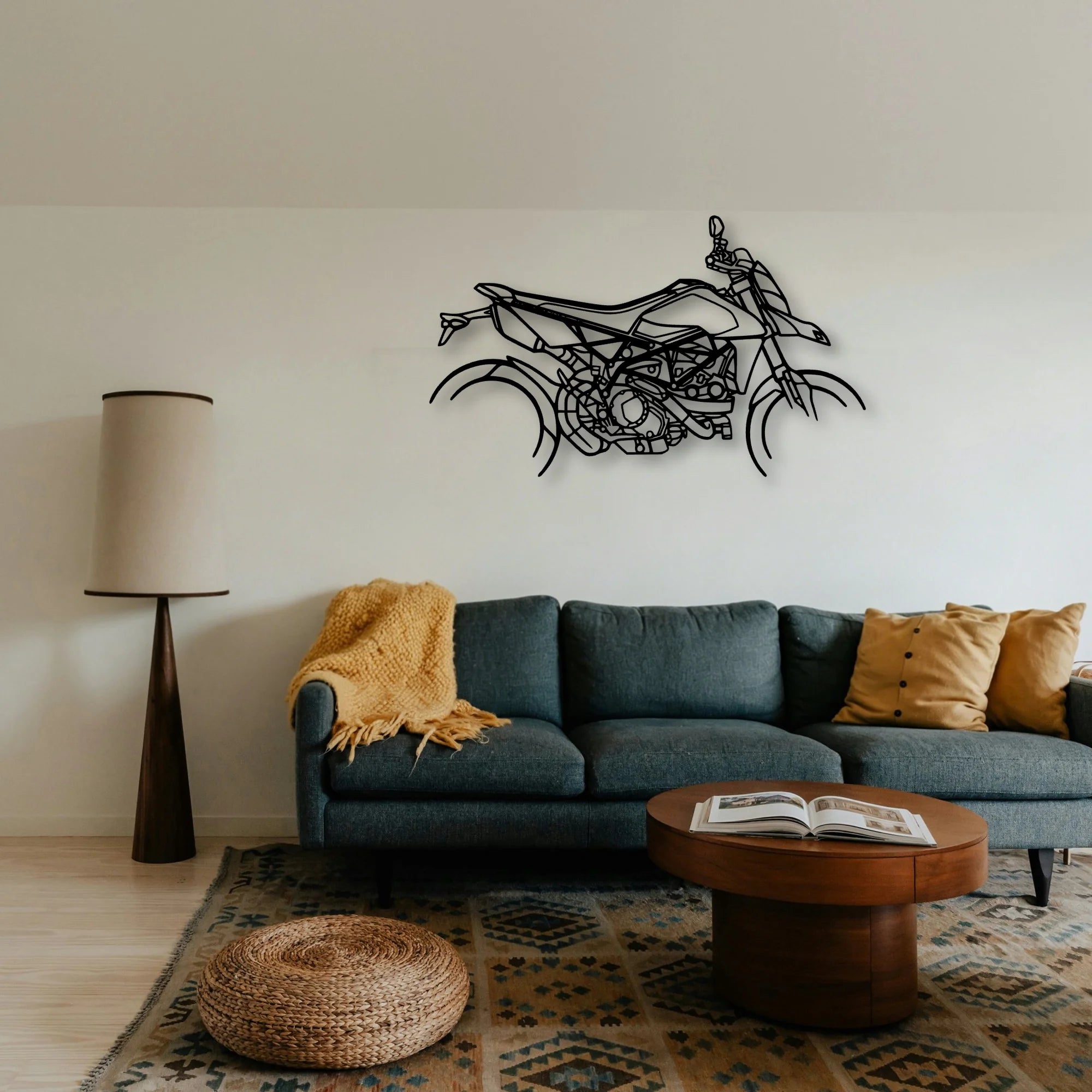 Hyper Motard 950 Rve Classic Motorcycle Silhouette Metal Wall Art - Tinvibe